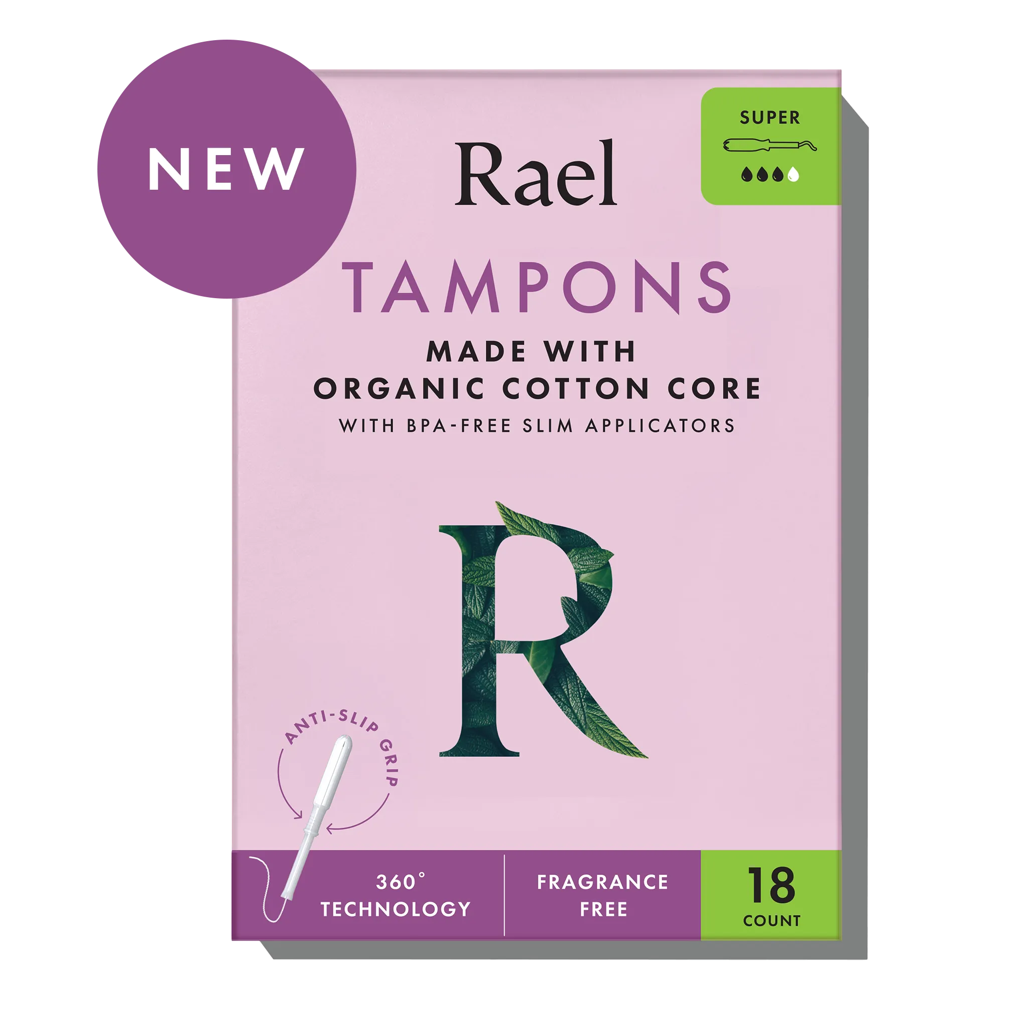 Super Slim Applicator Tampons Made With Organic Cotton