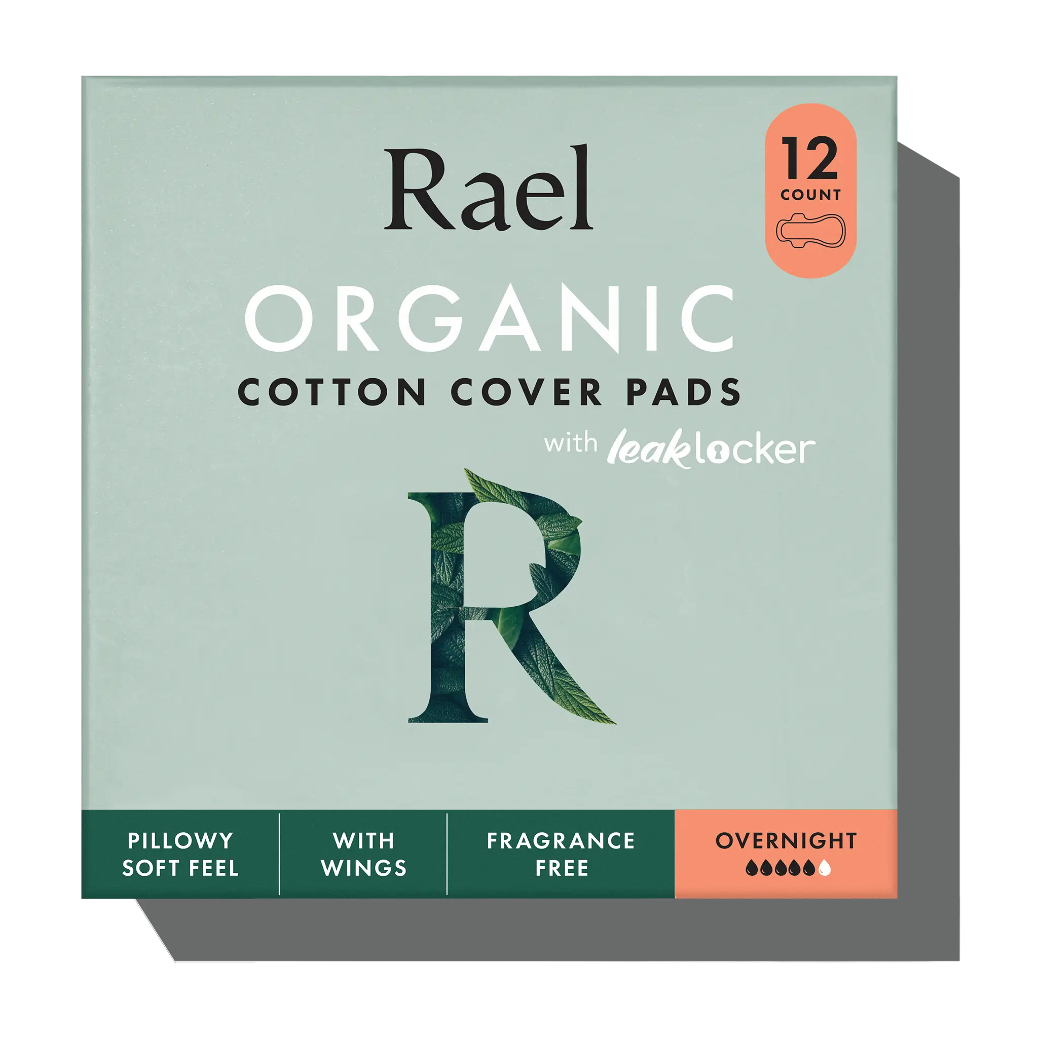 Overnight Organic Cotton Cover Pads With Wings