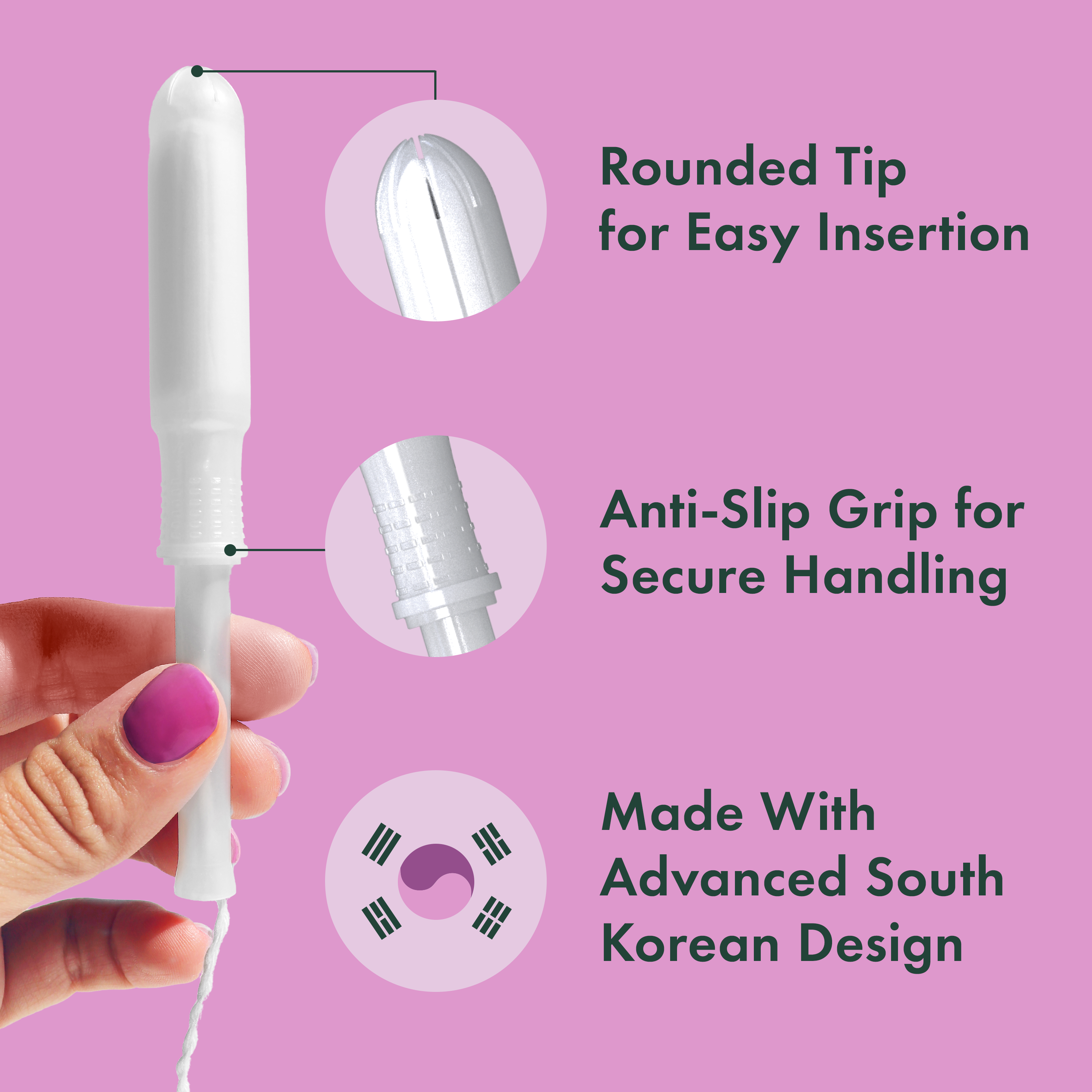 Super Slim Applicator Tampons Made With Organic Cotton