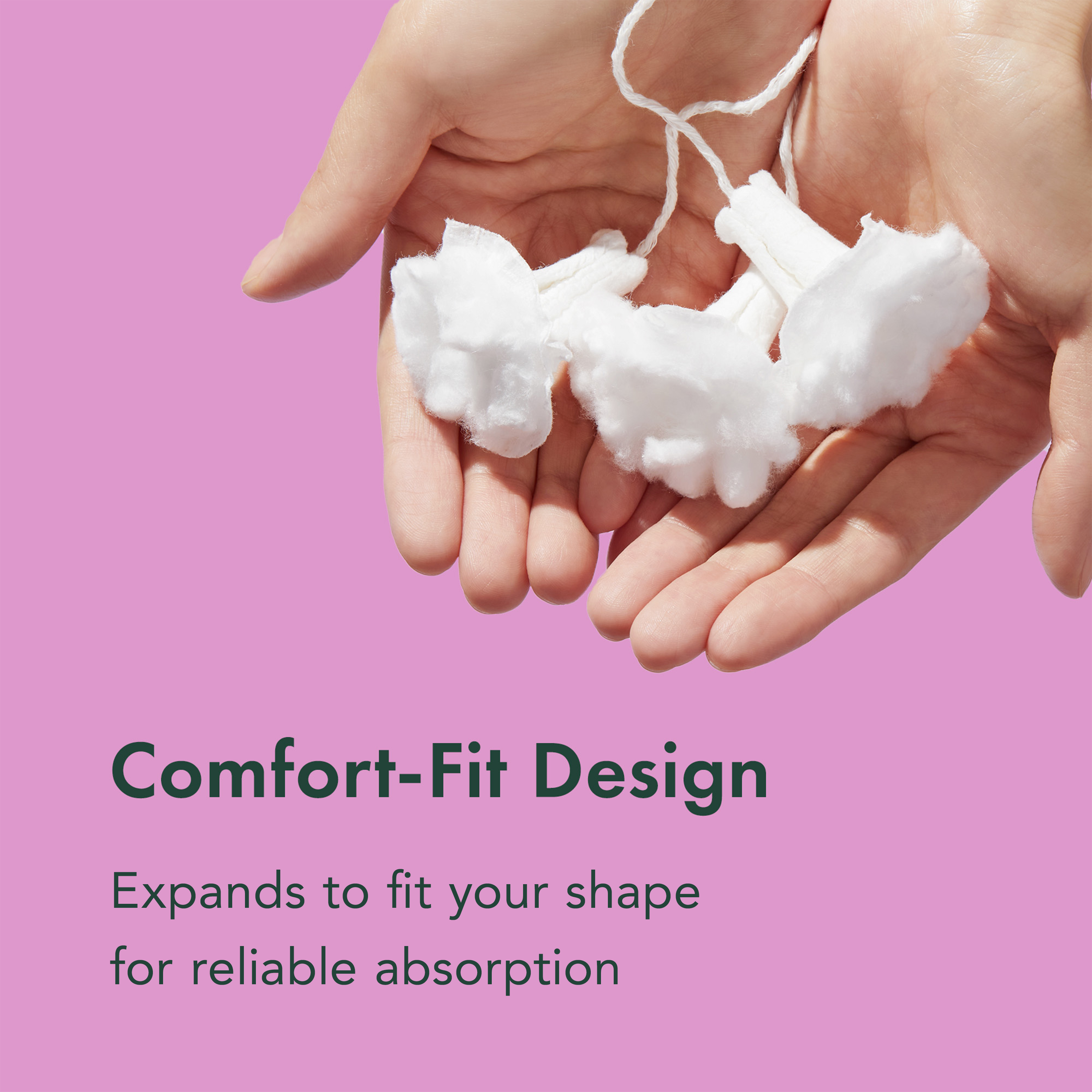Super Slim Applicator Tampons Made With Organic Cotton